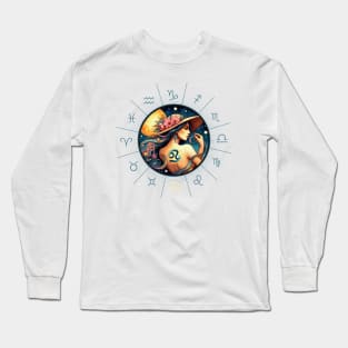 ZODIAC Cancer - Astrological CANCER - CANCER - ZODIAC sign - Van Gogh style - 6 Long Sleeve T-Shirt